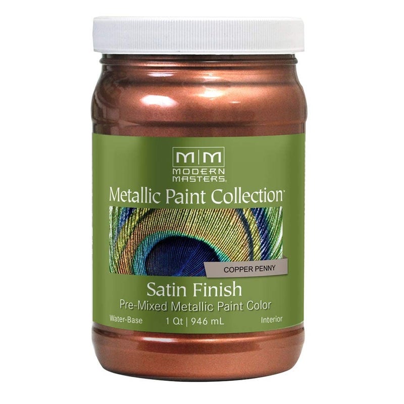 Modern Masters qt Modern Masters ME579 Copper Penny Metallic Paint Collection, Satin Water-Based Decorative Metallic Paint - Image 1